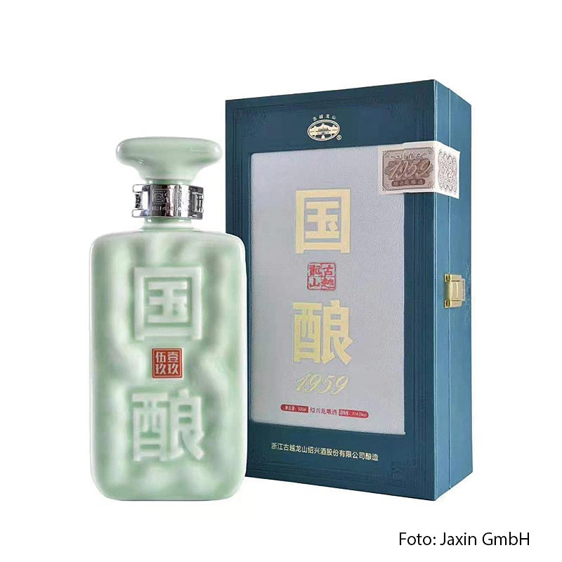 Shaoxing Guoniang 1959, zielone wino ryzowe z zoltym jadeitem, 15% obj., Chiny - 500 ml - Butelka Shaoxing Guoniang 1959, zielone wino ryzowe z zoltym jadeitem, 15% obj., Chiny - 500 ml - Butelka