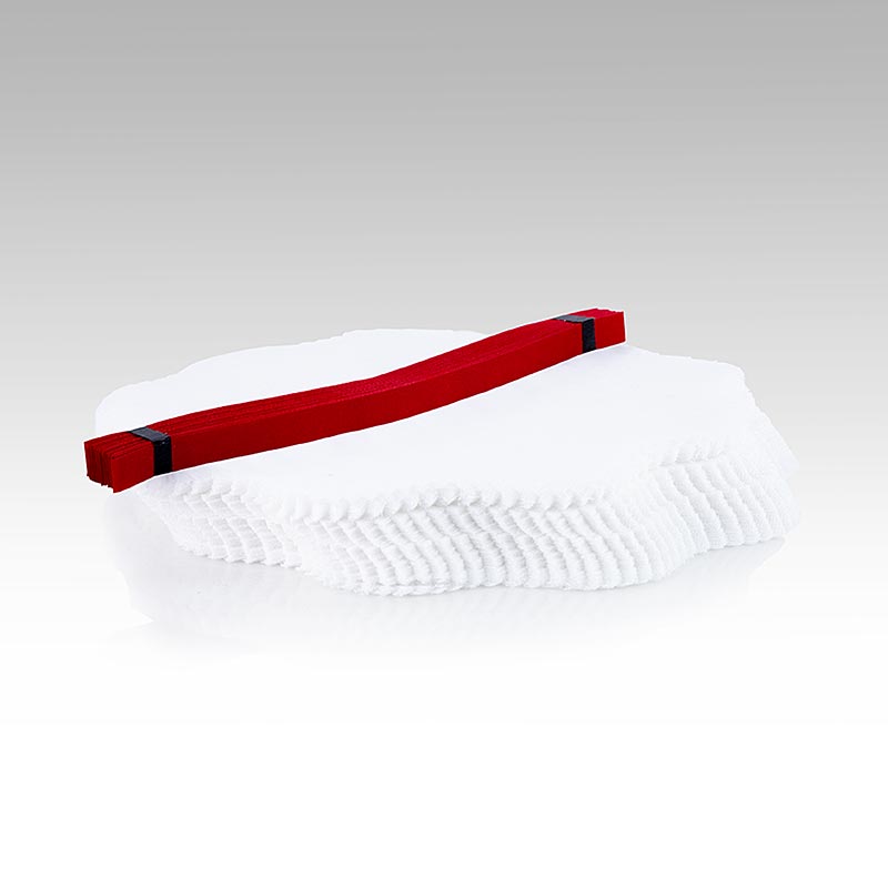 The Original Lemon Wraps - serveringshandduk for citron, vit, med rod slips - 100 stycken - vaska