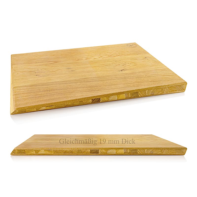 Design Eichen Schneidebrett XL, 550x370x19mm, Mario Kotaska - 1 Stück - Lose Design Eichen Schneidebrett XL, 550x370x19mm, Mario Kotaska - 1 Stück - Lose