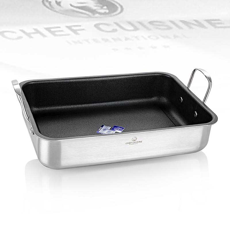 Assadeira retangular, revestimento em favo de mel, aco inoxidavel, Chef Cuisine - 1 peca - Cartao Assadeira retangular, revestimento em favo de mel, aco inoxidavel, Chef Cuisine - 1 peca - Cartao