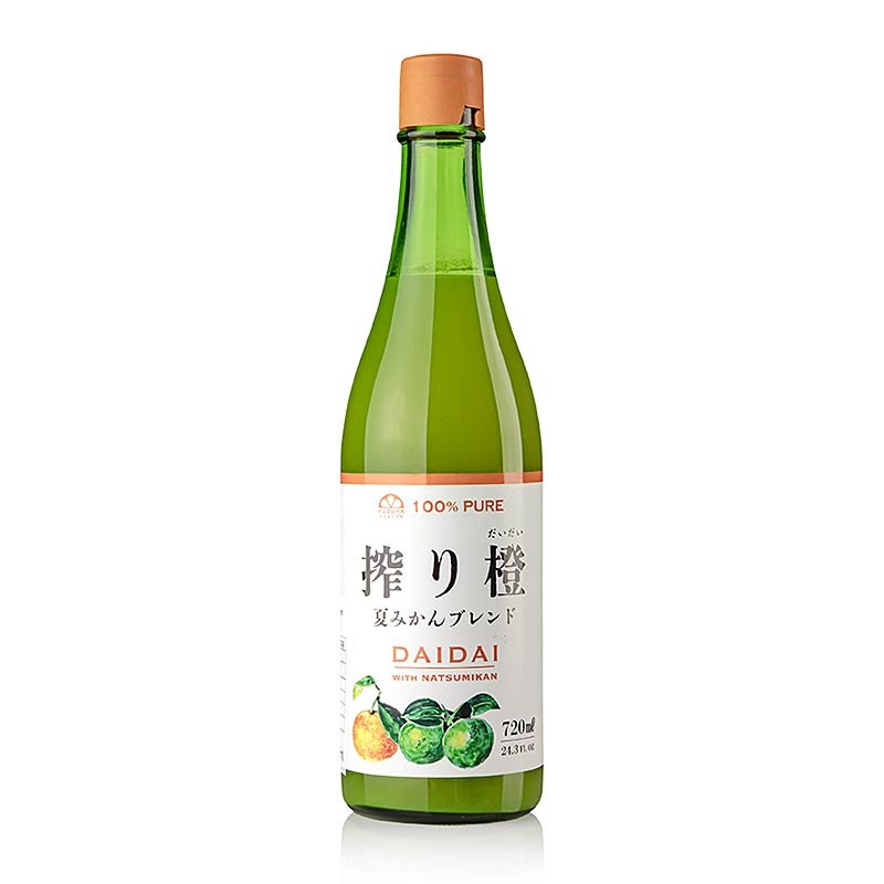 Daidai Juice and Natsumikan (Bitter Orange), 100% stava z citrusovych plodov, Japonsko - 720 ml - Flasa Daidai Juice and Natsumikan (Bitter Orange), 100% stava z citrusovych plodov, Japonsko - 720 ml - Flasa