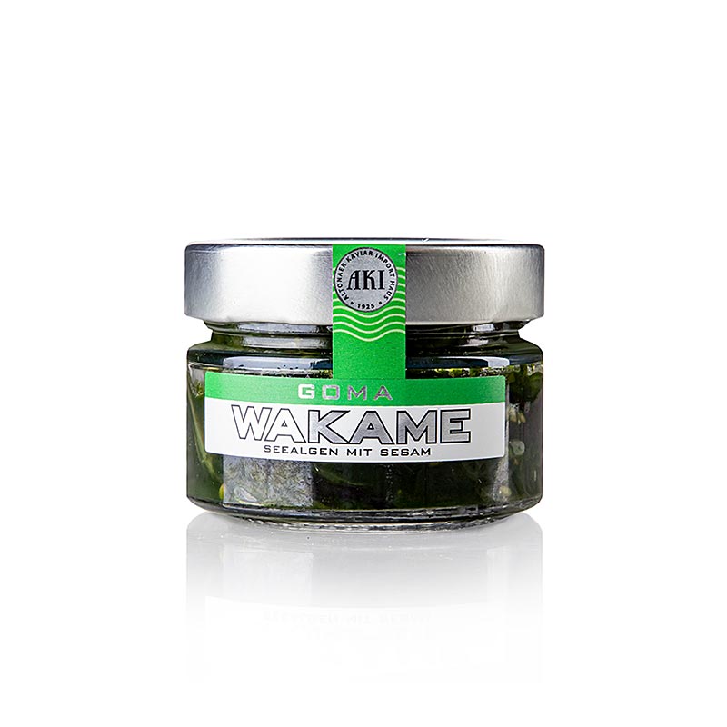 Goma Wakame, salada de algas com gergelim, pronta - 100g - Vidro