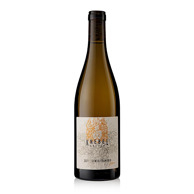 2021 Gewurztraminer Pour, toerr, 12% vol., Knebel Bruder - 750 ml - Flaske 2021 Gewurztraminer Pour, toerr, 12% vol., Knebel Bruder - 750 ml - Flaske