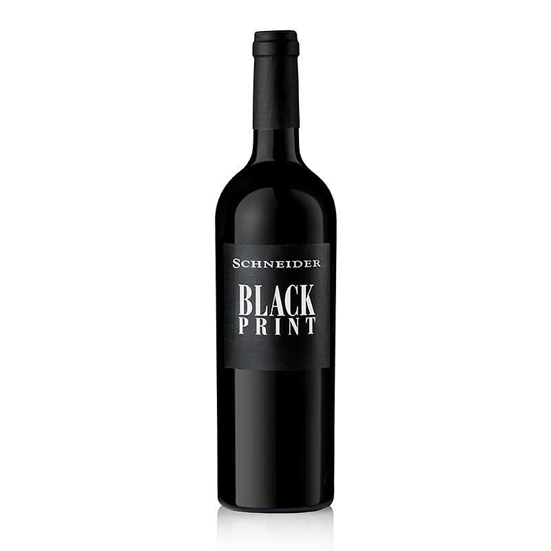 2022 Black Print red wine cuvee QW, kering, % vol., Schneider - 750 ml - Botol 2022 Black Print red wine cuvee QW, kering, % vol., Schneider - 750 ml - Botol