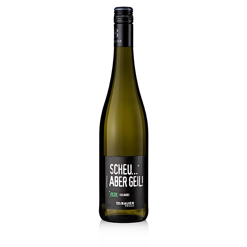 2024 Scheu aber geil Scheurebe, wytrawne, 12% obj., Emil Bauer und Sohne - 750 ml - Butelka 2024 Scheu aber geil Scheurebe, wytrawne, 12% obj., Emil Bauer und Sohne - 750 ml - Butelka