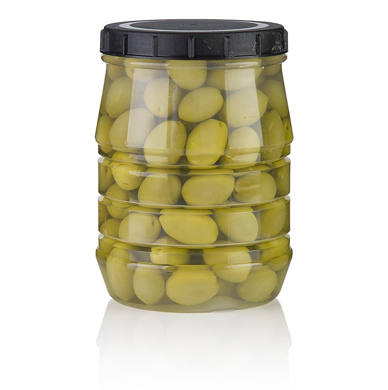 Olives vertes, avec noyau, au lac, Linos - 1,5 kg - verre