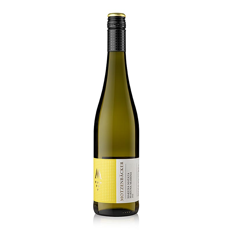 Wino biale Hakuna Matata 2022, wytrawne, 11,5% obj., Motzenbacker, ORGANICZNE - 750 ml - Butelka Wino biale Hakuna Matata 2022, wytrawne, 11,5% obj., Motzenbacker, ORGANICZNE - 750 ml - Butelka