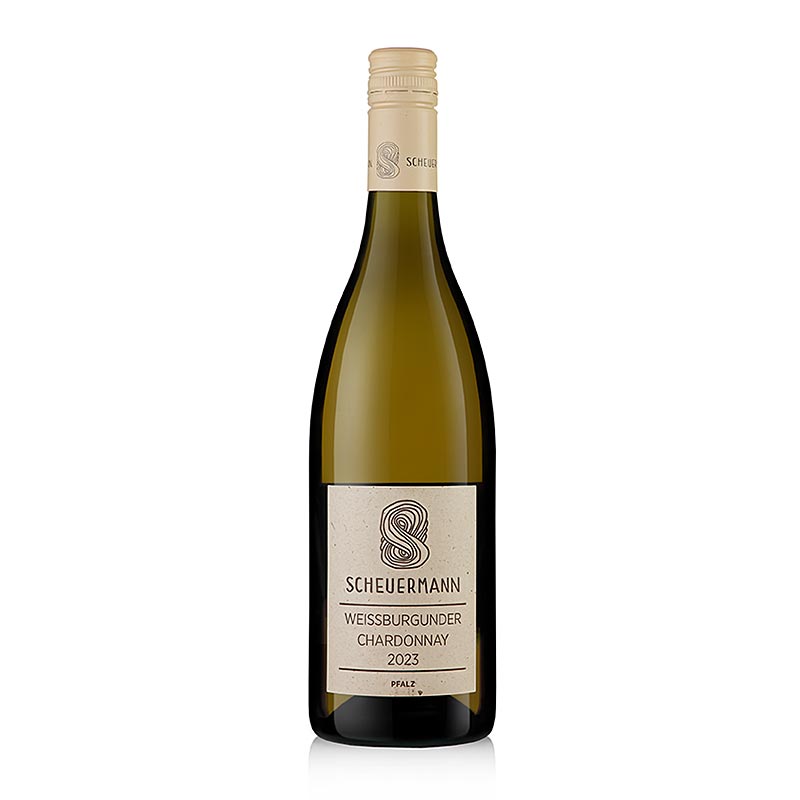 2023 Pinot Blanc i Chardonnay, wytrawne, 12% obj., Scheuermann, ORGANICZNE - 750 ml - Butelka 2023 Pinot Blanc i Chardonnay, wytrawne, 12% obj., Scheuermann, ORGANICZNE - 750 ml - Butelka