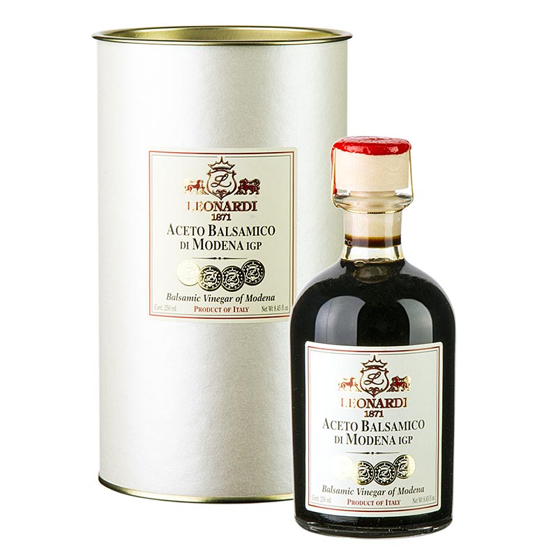 Leonardi - Leonardi Aceto Balsamico di Modena IGP / PGI, 8 jaar G115 - 250 ml - fles Leonardi - Leonardi Aceto Balsamico di Modena IGP / PGI, 8 jaar G115 - 250 ml - fles