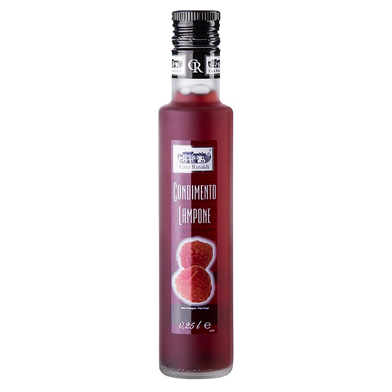 Condiment au vinaigre de framboise, vinaigre de vin rouge au jus de framboise, 6% dacidité, Casa Rinaldi - 250 ml - bouteille