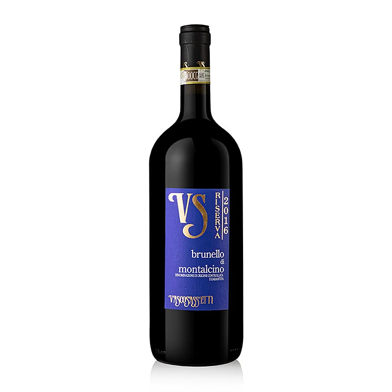 2016 Brunello di Montalcino RISERVA, 14,5 % obj., Magnum, Vasco Sassetti - 1,5 l - Flasa 2016 Brunello di Montalcino RISERVA, 14,5 % obj., Magnum, Vasco Sassetti - 1,5 l - Flasa