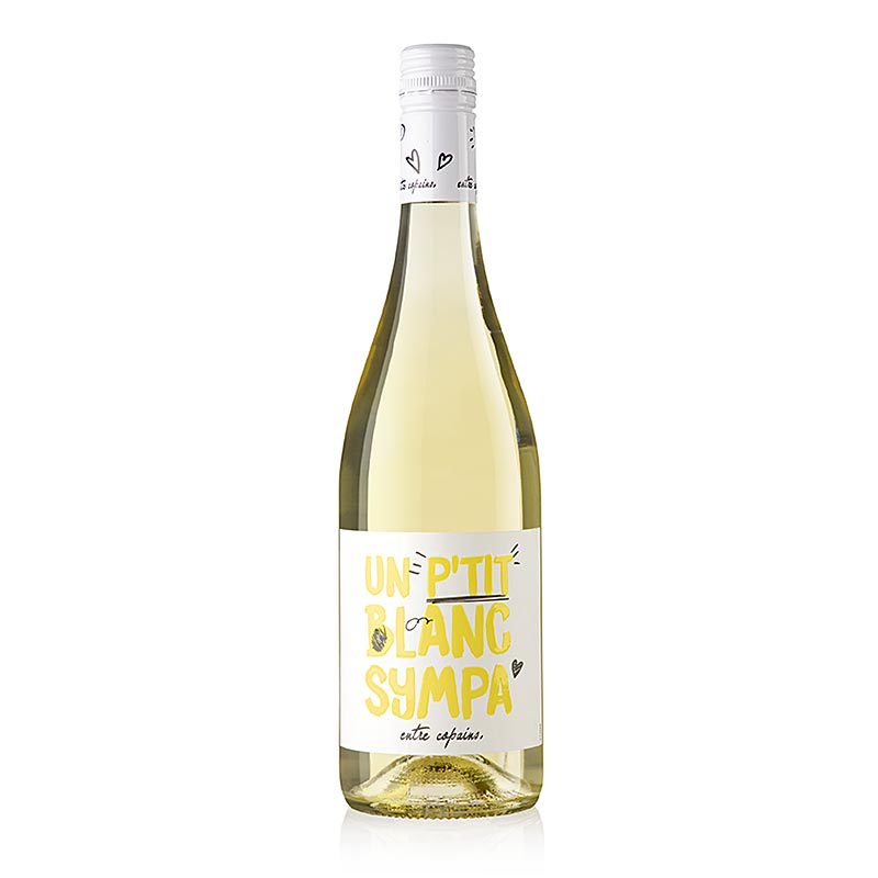 2023 Entre Copains bile vino, suche, 12,5 % obj., Vignerons Catalans - 750 ml - Lahev 2023 Entre Copains bile vino, suche, 12,5 % obj., Vignerons Catalans - 750 ml - Lahev