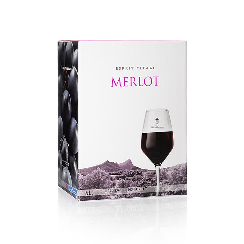 Merlot, wytrawne, 13% obj., Bag in Box, Coteaux du Pic - 5 litrow - Worek w pudelku Merlot, wytrawne, 13% obj., Bag in Box, Coteaux du Pic - 5 litrow - Worek w pudelku