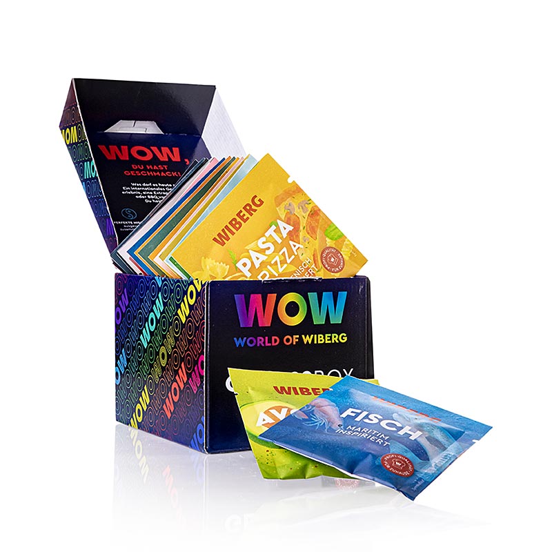 Wiberg WOW Genussbox 2.0, 16 Sorten in Sachets - 157 g, 16 x 16g - Schachtel