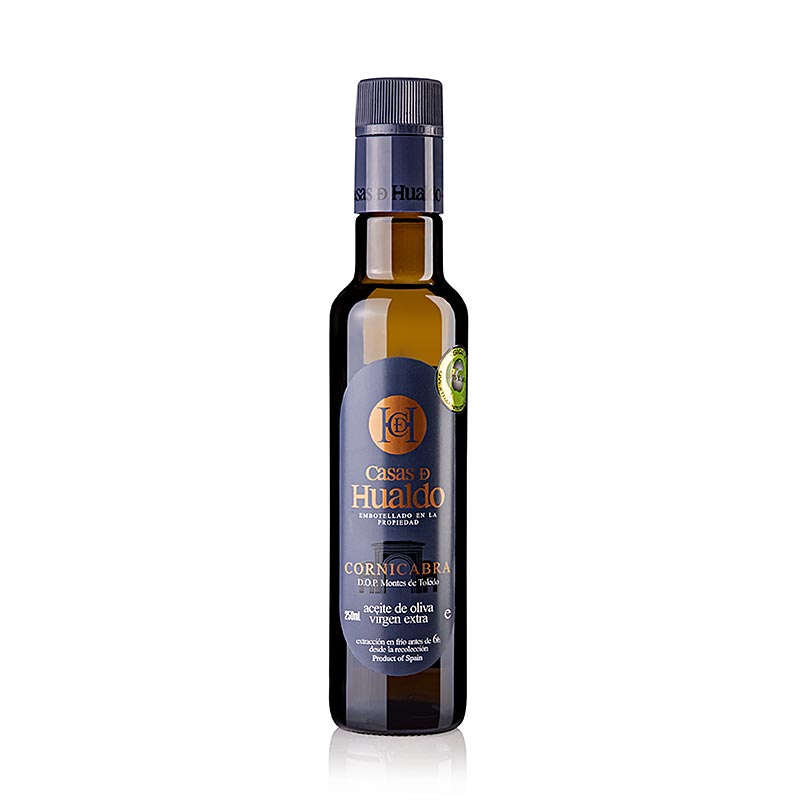 Natives Olivenöl Extra Casas D Hualdo, 100% CORNICABRA, Spanien - 250 ml - Flasche
