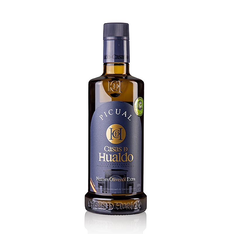 Natives Olivenöl Extra Casas D Hualdo, 100% PICUAL, Spanien - 500 ml - Flasche