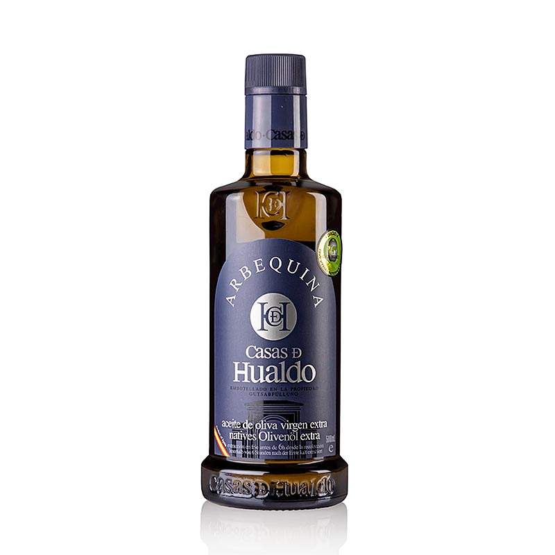 Ekstra jomfru olivenolie Casas D Hualdo, 100% ARBEQUINA, Spanien - 500 ml - Flaske