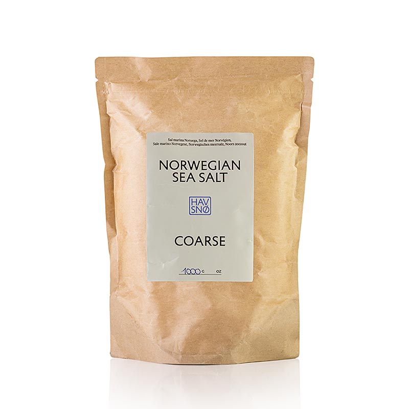 HAVSNO HAVSNØ grovt havssalt, Norge - 1 kg - vaska