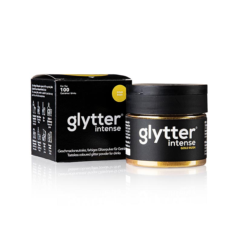 glitrende intens Gold Rush, matglitterpulver - 10 g - PE kan