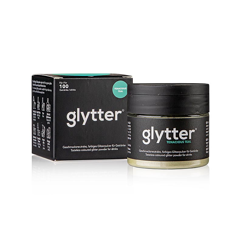 glytter Tenacious Teal, matglitterpulver, (turkis) - 10 g - PE kan
