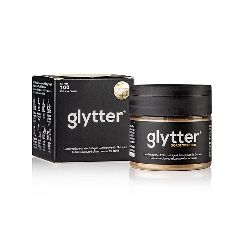 glytter Gorgeous Gold, potravinarsky trblietavy prasok - 10 g - PE plechovka