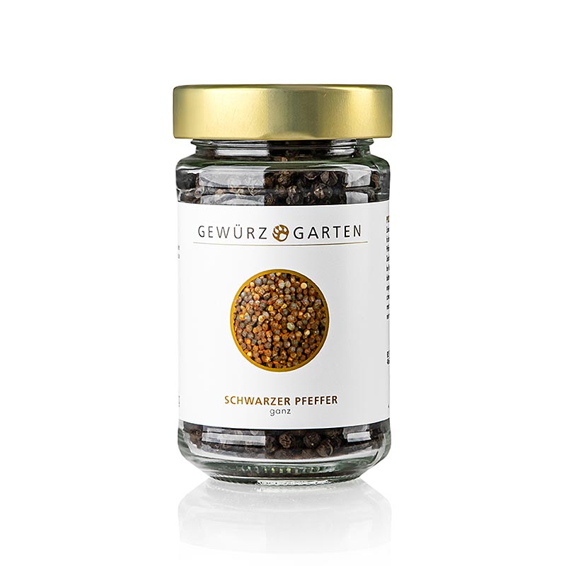 Krydder hagepepper, svart, hel - 120 g - Glass