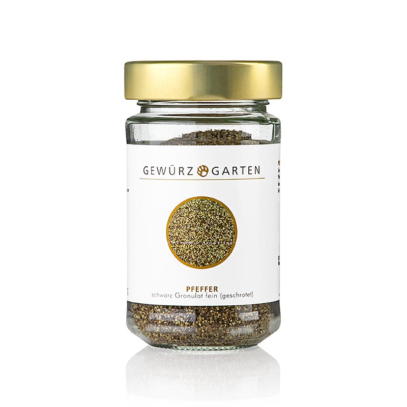 Kruidentuinpeper, zwart, fijngehakt - 100 g - glas