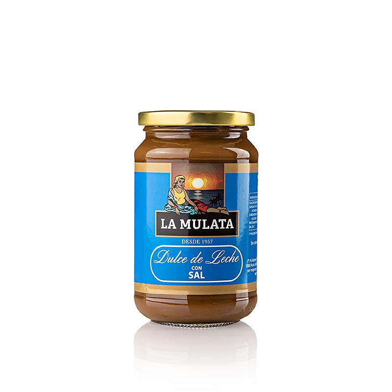 Dulce de Leche con sal, molho de caramelo de leite com sal, La Mulata - 420 g - Vidro