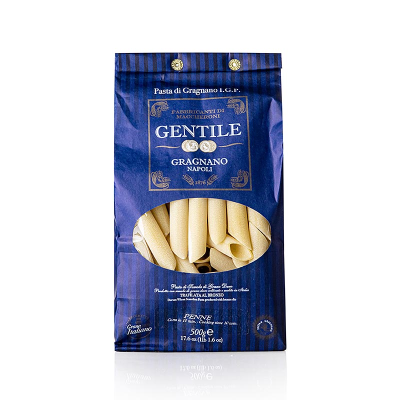 Pastificio Gentile Gragnano IGP - Penne, bronze sorteado - 500g - bolsa Pastificio Gentile Gragnano IGP - Penne, bronze sorteado - 500g - bolsa