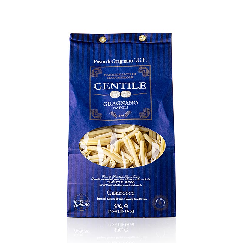 Pastificio Gentile Gragnano IGP - Casarecce, sorteio de bronze - 500g - pacote Pastificio Gentile Gragnano IGP - Casarecce, sorteio de bronze - 500g - pacote