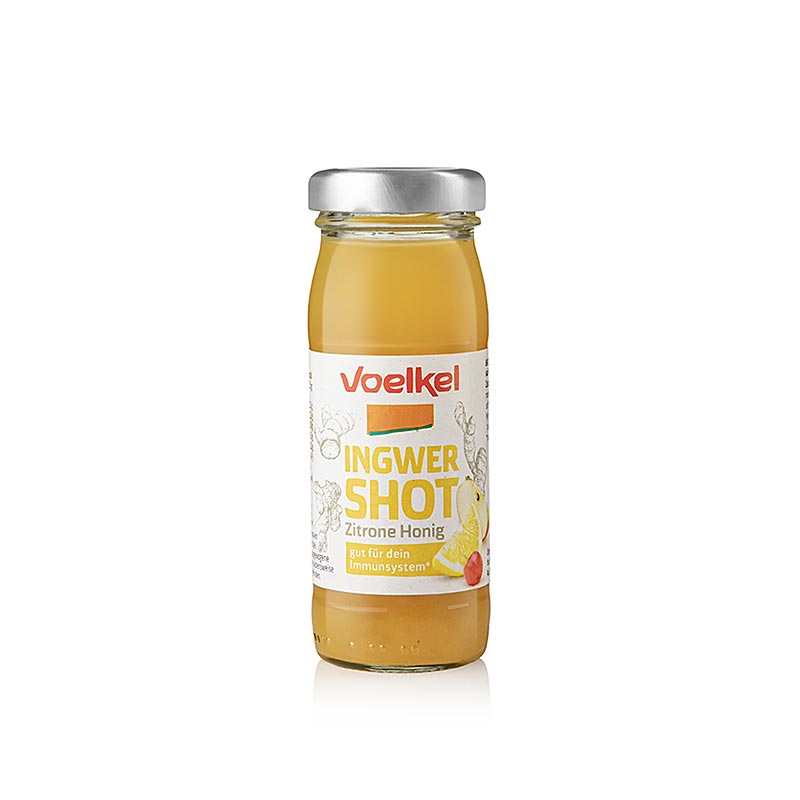 Voelkel Ingwer Zitrone Honig Shot, BIO - 95 ml - Flasche