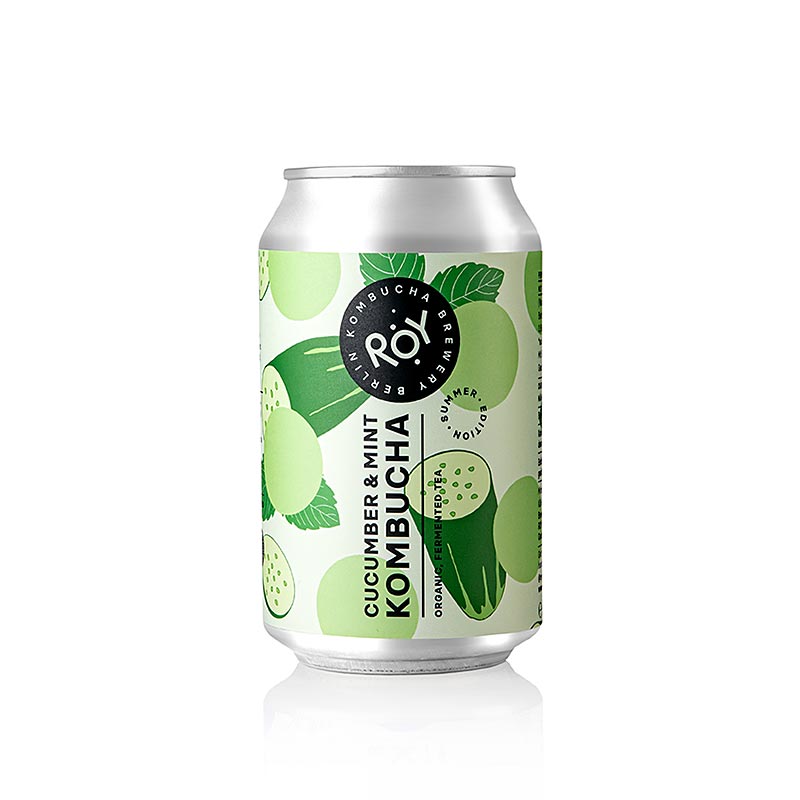 ROY Summer Edition Cucumber and Mint Kombucha, Berlin, ORGANSKI - 330 ml - moze