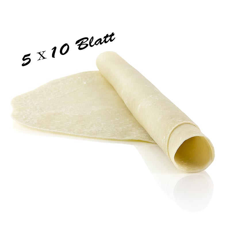 Flammkuchen dough base, spelled, oval, approx. 28 x 38 cm - 7.5kg, 50 pieces - Cardboard
