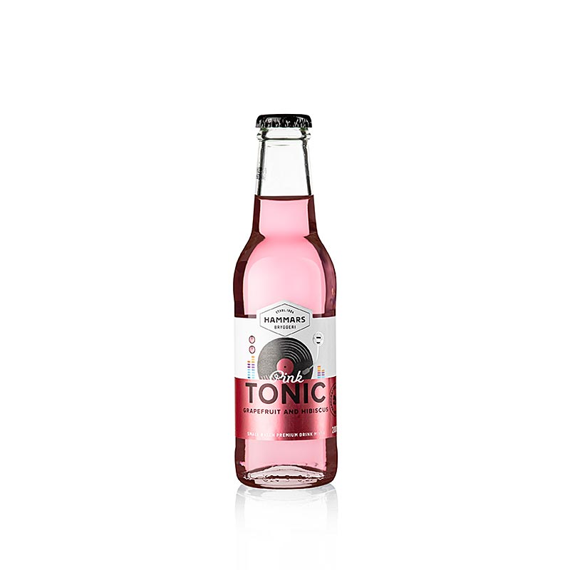 Hammars Tonic Grapefruit dan Hibiscus Merah Muda, Swedia - 200 ml - Botol