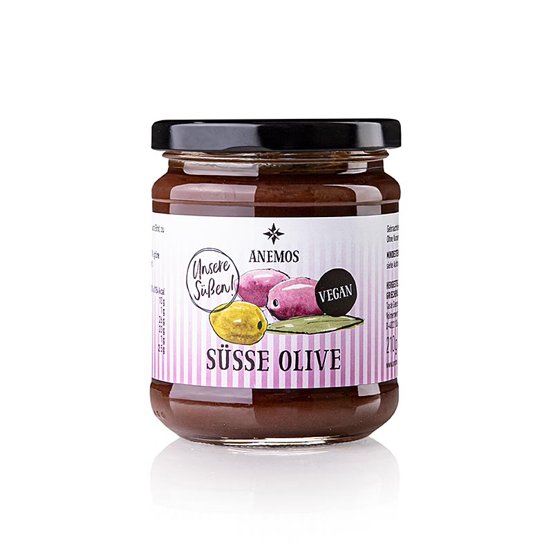 Aceitunas dulces para untar, Anemos - 210 gramos - Vaso