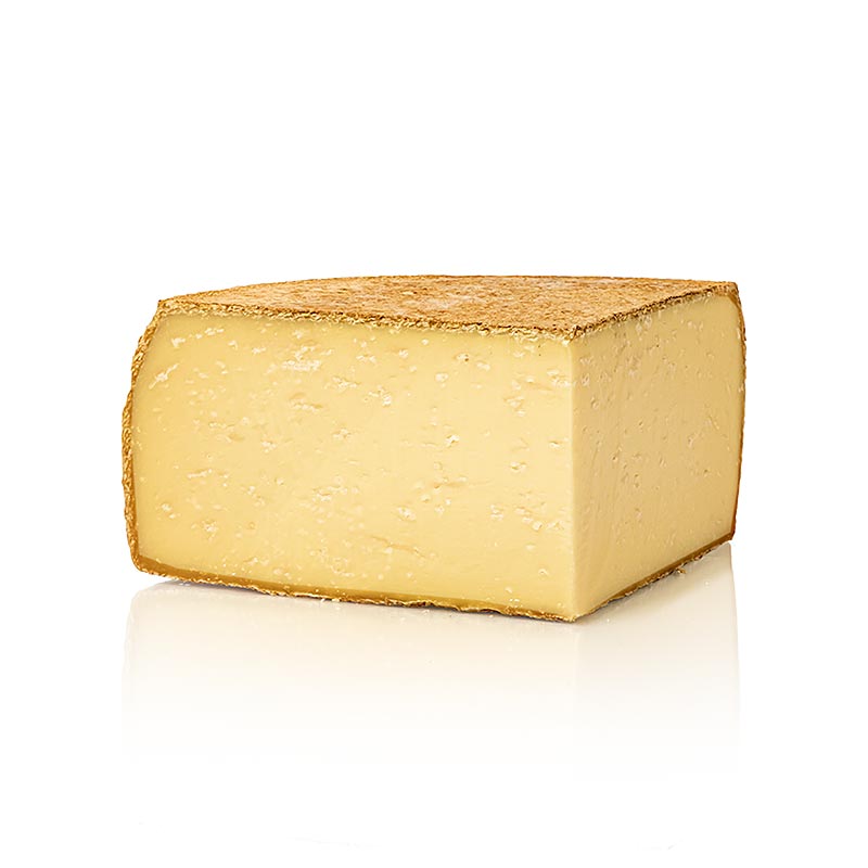 Bavarigano, queijo semiduro com queijo parmesao ralado. Reggiano, roda de um quarto - aprox. 1,5 kg - vacuo Bavarigano, queijo semiduro com queijo parmesao ralado. Reggiano, roda de um quarto - aprox. 1,5 kg - vacuo