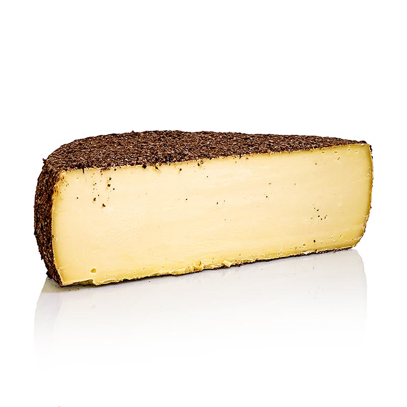 Schattbuch Pfefferkäse, Schnittkäse, halber Laib - ca.3 kg - Vakuum Schattbuch Pfefferkäse, Schnittkäse, halber Laib - ca.3 kg - Vakuum