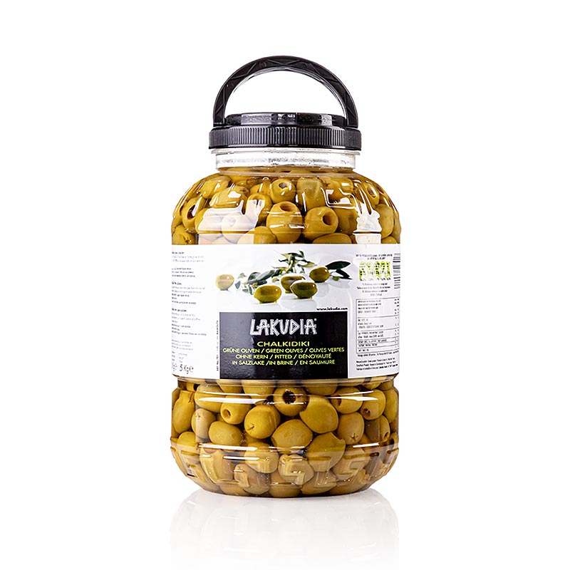 Olive verdi Calcidica Mammoth, denocciolate, Lakudia - 5,3 kg - PE puo