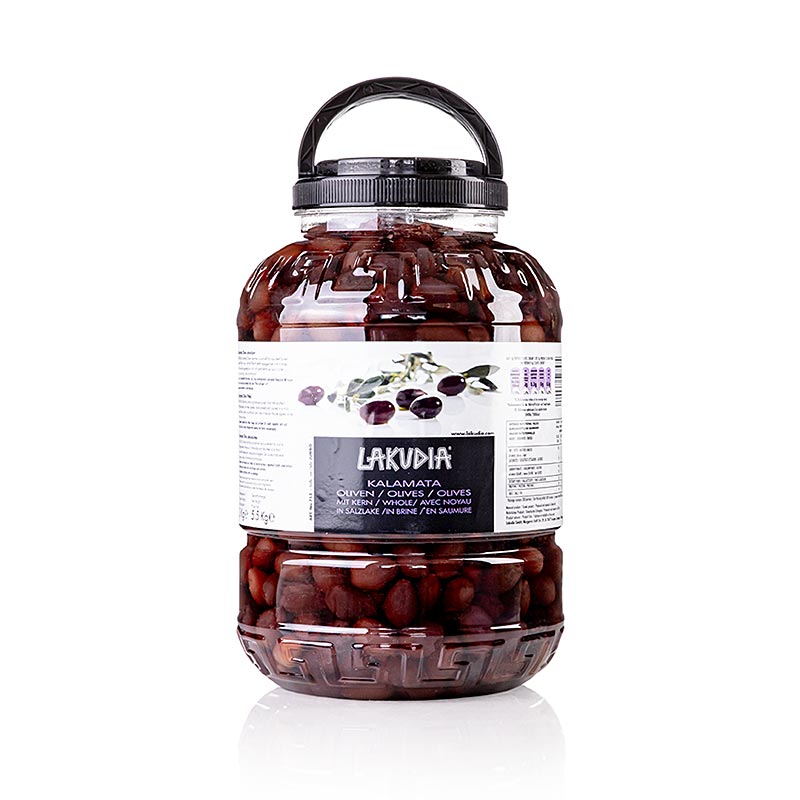 Azeitonas Kalamata Jumbo, com caroco, Lakudia - 5,3 kg - Educacao Fisica pode