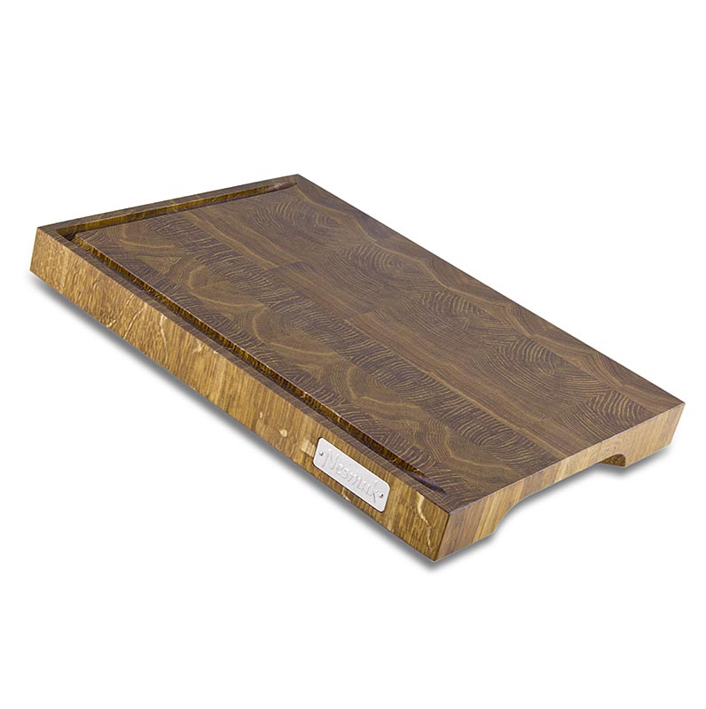 Nesmuk chopping and cutting board, dark smoked, south German oak, 43,5x30,5x4cm - 1 pc - loose