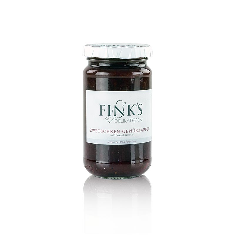 Confiture de pommes légère aux prunes épicées Fink`s Delikatessen - 220 g - verre