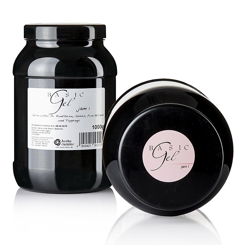 Gel de base - pour confiture 1, rose, végétalien, Herbacuisine - 1 kg - Pe-dose