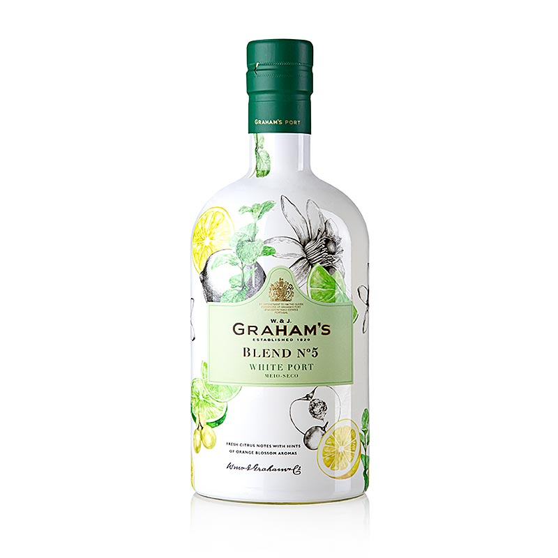 Graham`s - White Port Blend No 5 meio seco, semi-sec, 19% vol. - 750 ml - Ampolla Graham`s - White Port Blend No 5 meio seco, semi-sec, 19% vol. - 750 ml - Ampolla