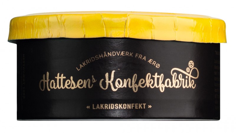 Lakridskonfekt Citron, Appelsin, Passion, licorice dengan lemon, jeruk dan markisa, Hattesens Konfektfabrik - 125 gram - mengemas Lakridskonfekt Citron, Appelsin, Passion, licorice dengan lemon, jeruk dan markisa, Hattesens Konfektfabrik - 125 gram - mengemas