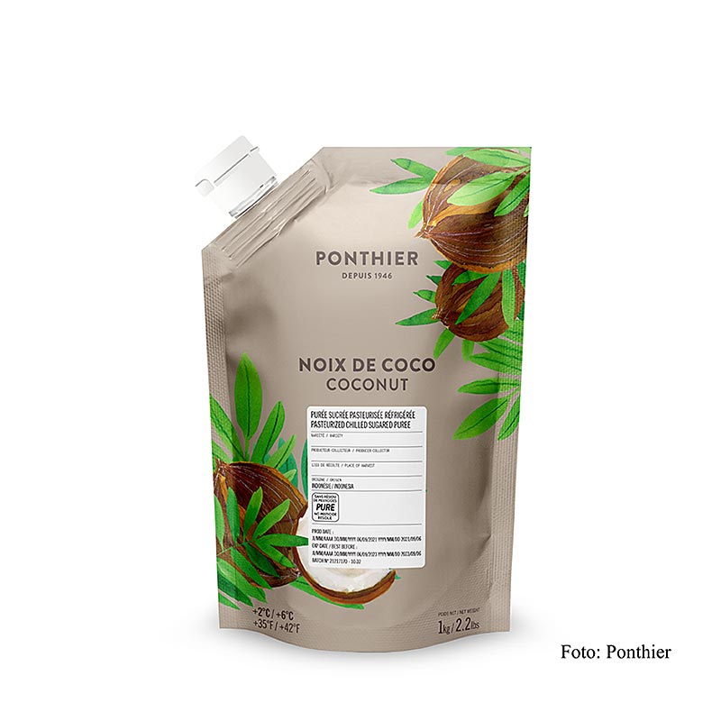 Pure de coco, 13% de azucar, Ponthier - 1 kg - bolsa