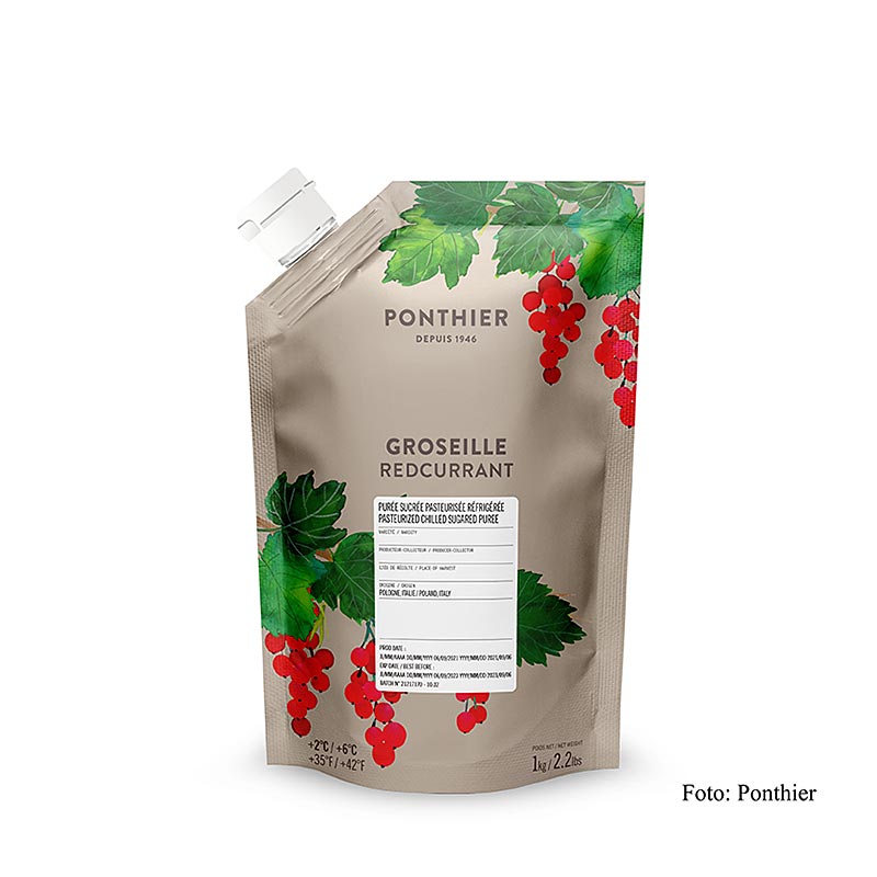 Pureer rode bessen, 12% suiker, Ponthier - 1 kg - tas