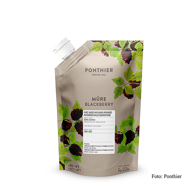 Brombaerpure, 13% sukker Ponthier - 1 kg - taske