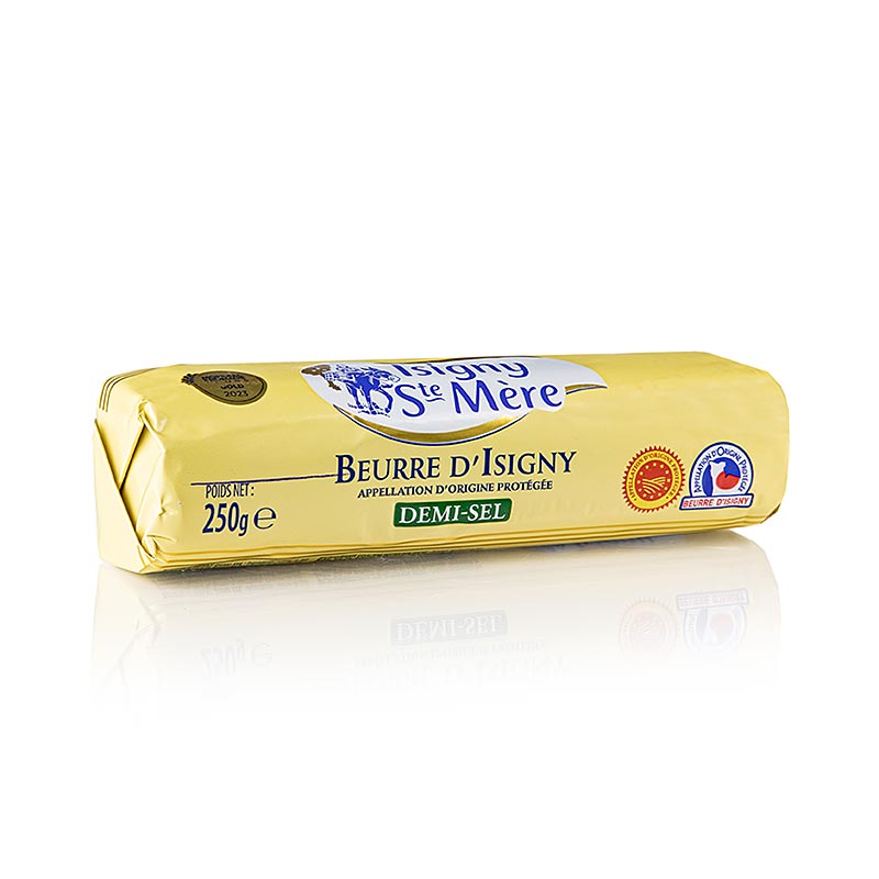 Burro salato, Francia - Beurre d` Isigny Demi Sel - 250 g - Foglio di alluminio Burro salato, Francia - Beurre d` Isigny Demi Sel - 250 g - Foglio di alluminio