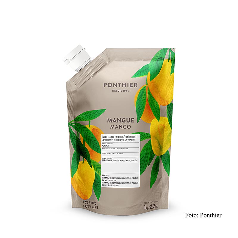Piure de mango, 9% zahar, Ponthier - 1 kg - sac Piure de mango, 9% zahar, Ponthier - 1 kg - sac