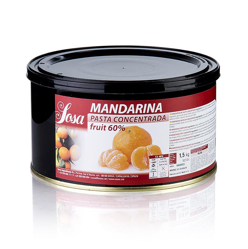 Sosa Paste - Tangerines 37420 - 1.5 kg - Pe-dose